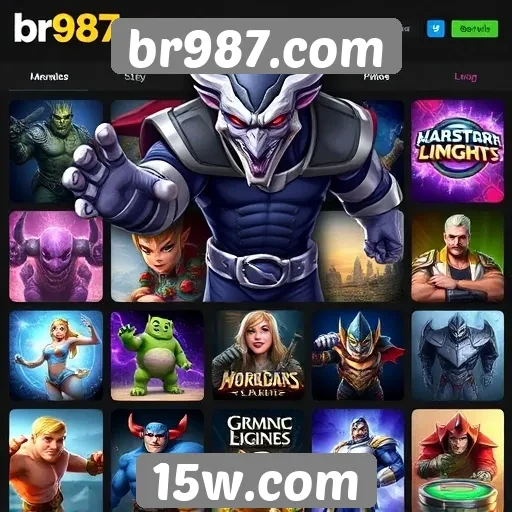 Diversidade de jogos disponíveis no br987.com